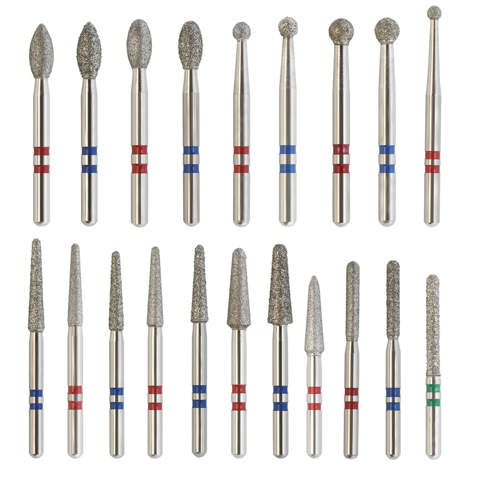 Zirconia Multi-Use Dental Diamond Burs Football Ball Round End Taper Cylinder