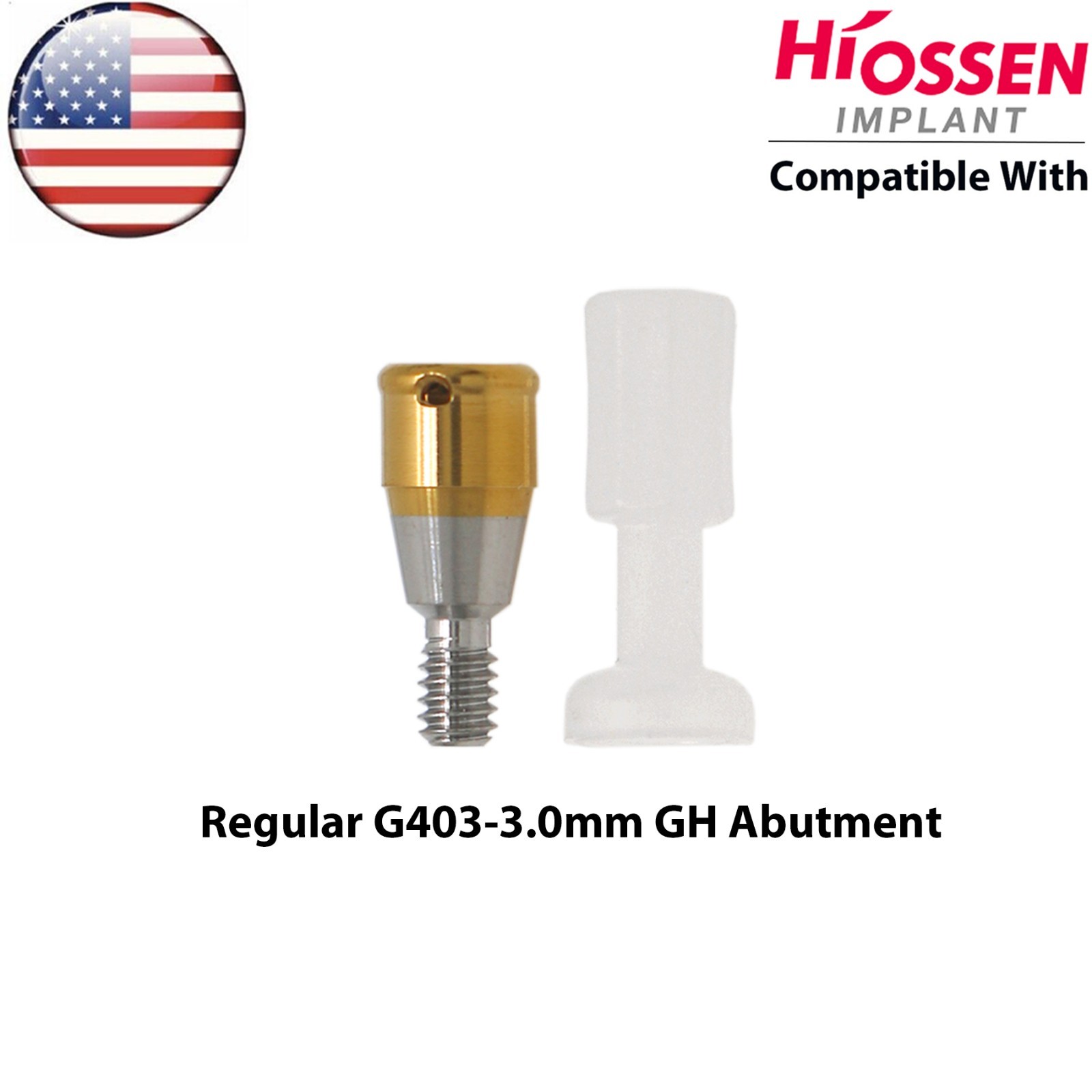 US Dental Locator Abutment Mini Regular 3/4/5mm Male Caps Kit For Hiossen Osstem