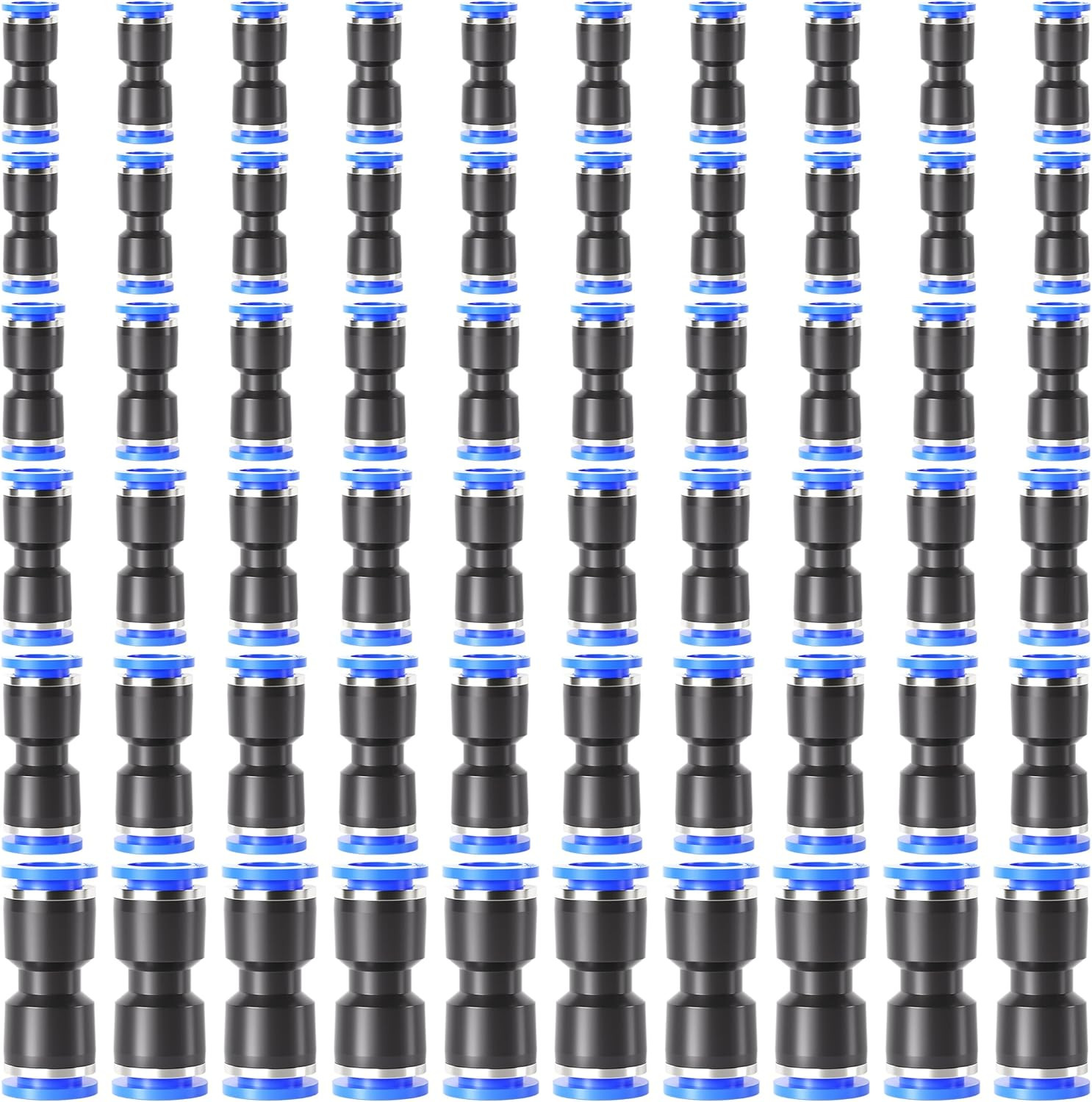 60 Pack Pneumatic Push Connect Air Fittings Set 1/8″ to 1/2″ Tube Quick Fit