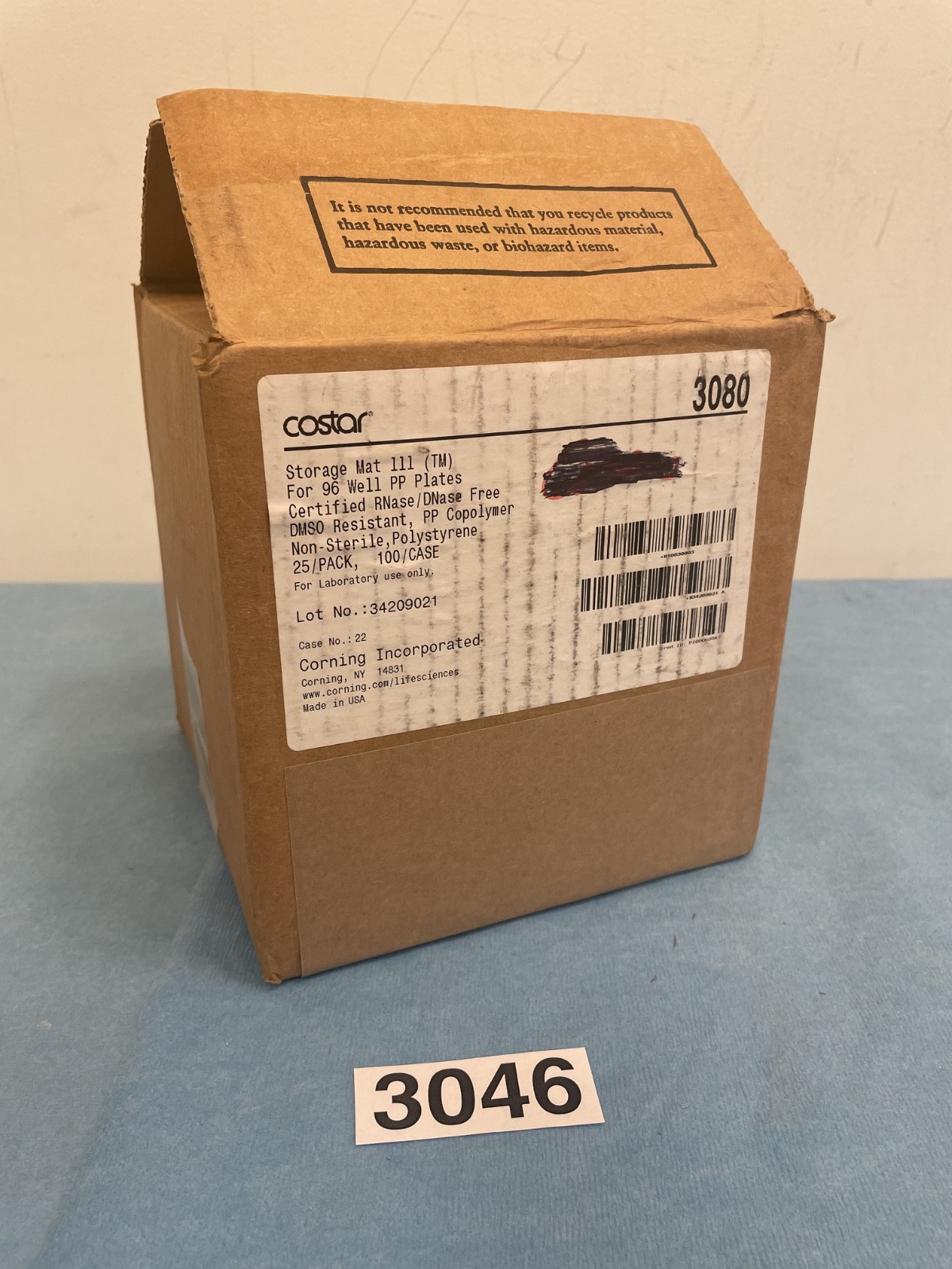 Corning Costar 3080 Round Well Storage Mat III for 96-Well Microplates + Blocks