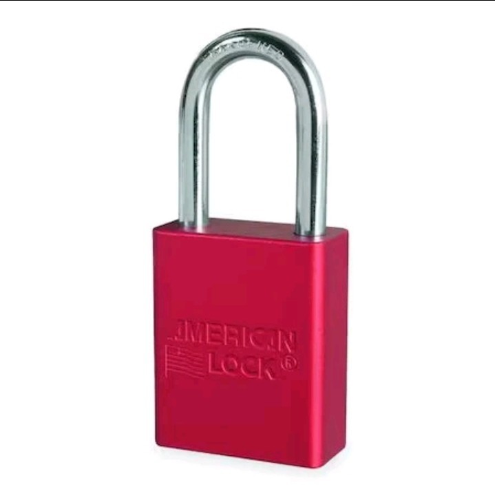 American Lock A1106red Lockout Padlock, Keyed Different, Anodized Aluminum, 1