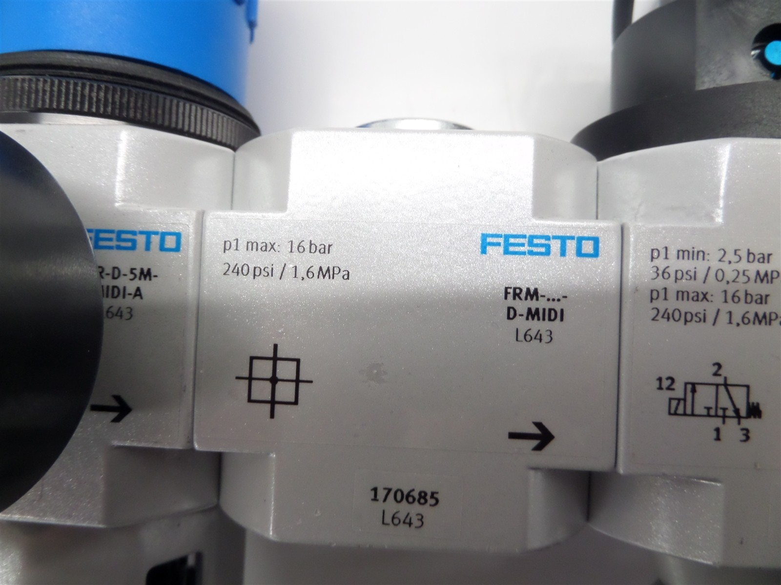 Festo Air Filter Regulator Assembly LFR-D-5M-MIDI-A SPAU-P10R