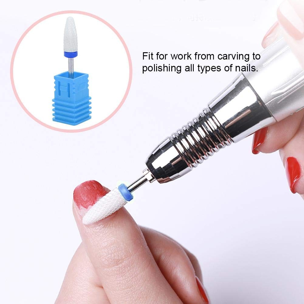 Nail Drill Bit Corn Head Ceramic Grinding Parts Medium M Blue Box