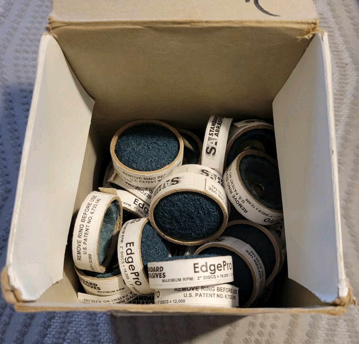 50 ct Standard Abrasives 2″ Very Fine Grit Edgepro RC Discs SocAtt Quick Change