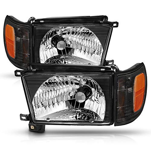 AmeriLite Replacement Halogen Headlights With Corner Lamp + Bracket For