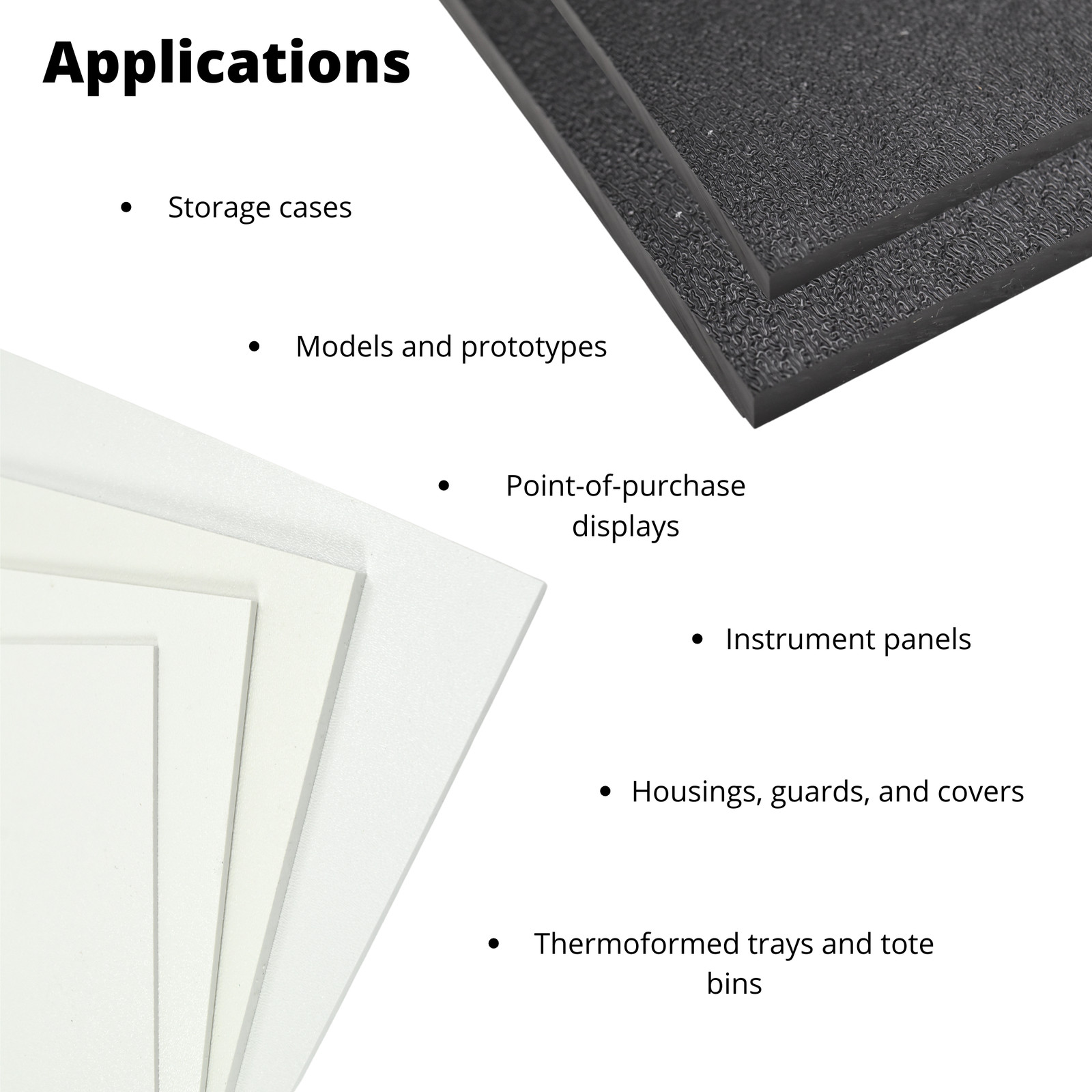 BuyPlastic Black ABS (Haircell Texture) Plastic Sheet 1/16″ x 24″ x 24″