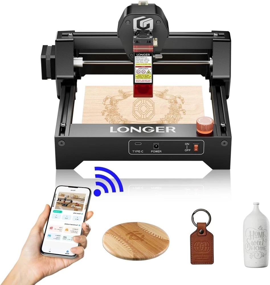 Ray5 Mini Laser Engraver 12000Mm/Min High-Speed Cutter for Wood Metal Acrylic