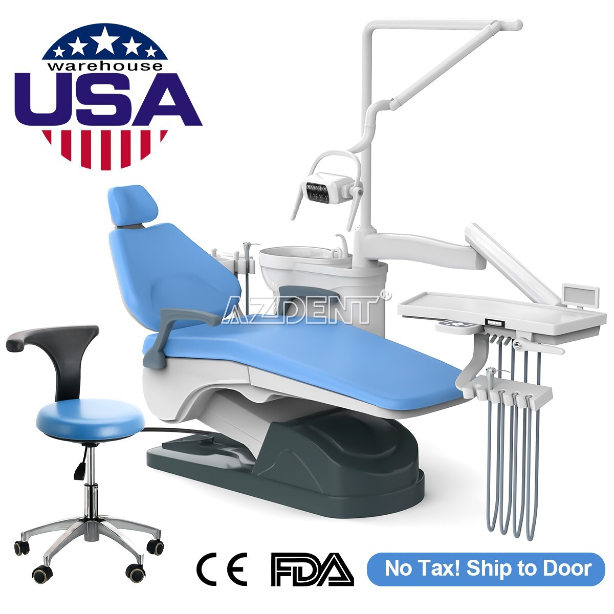 Dental Unit Surgery Chair Computer Controlled DC Motor&Stool TJ2688-A1 110V