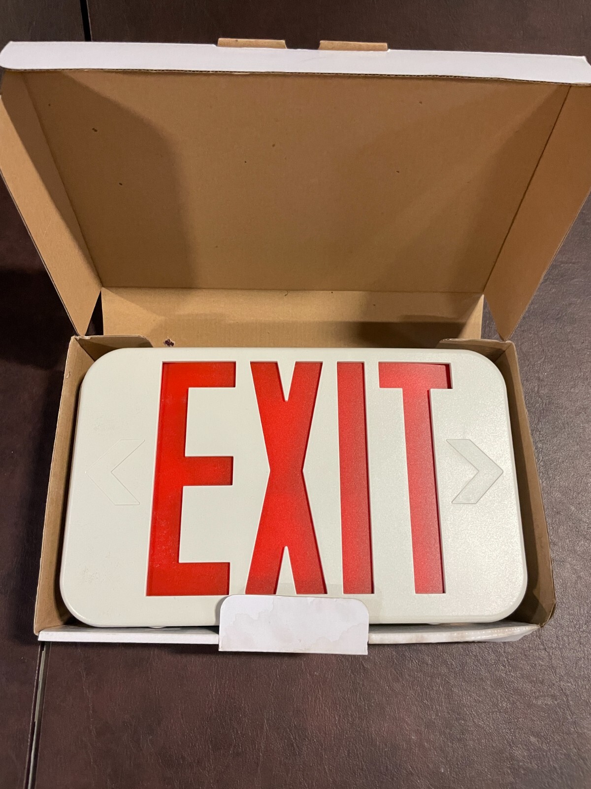 Lavex Industrial Emergency Exit light 020958- NOS- Sealed, Open Box