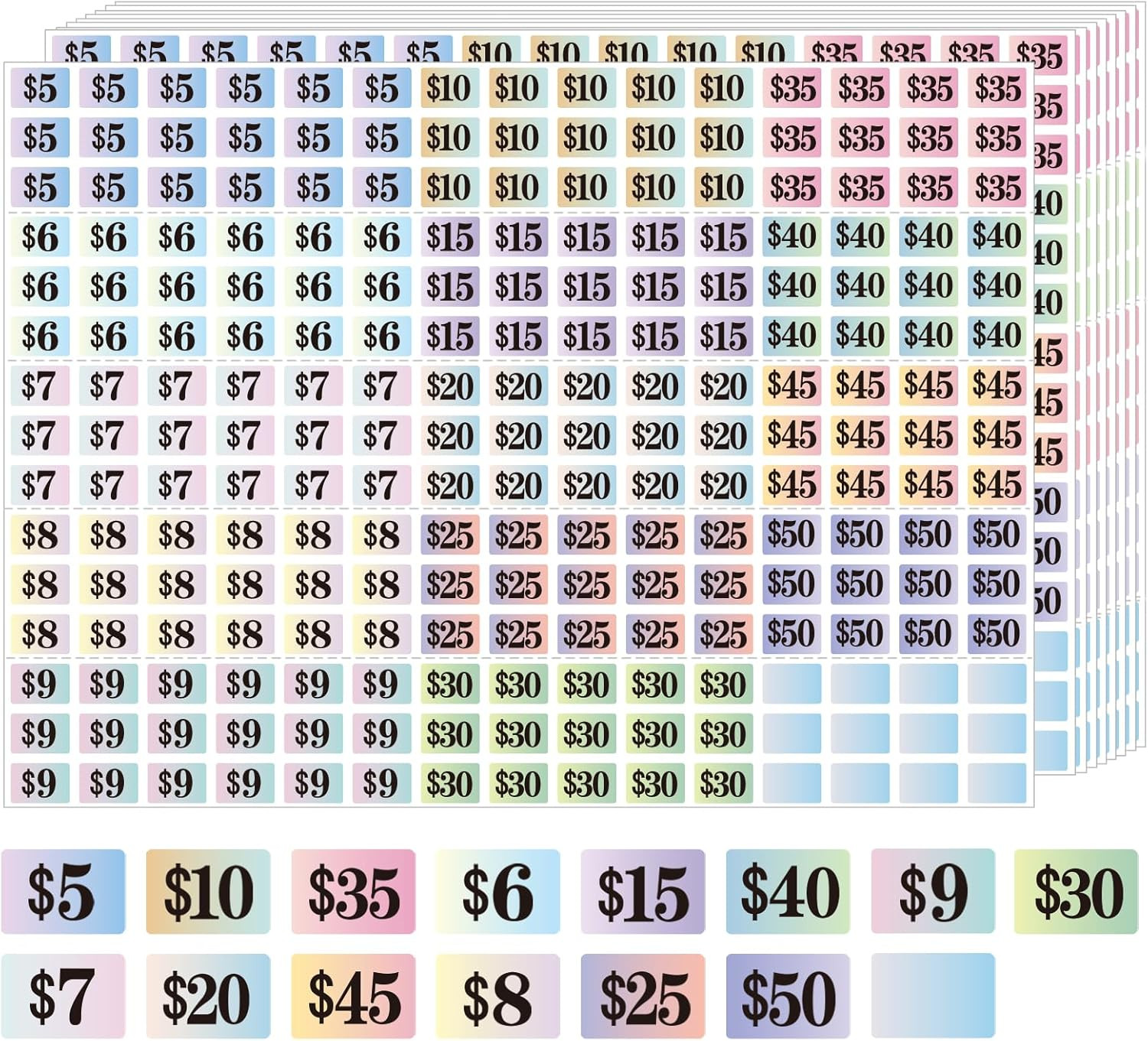 Garage Sale Stickers, 4050 Pcs 1/2″ X 3/4″ Yard Sale Labels, Rectangle Preprint