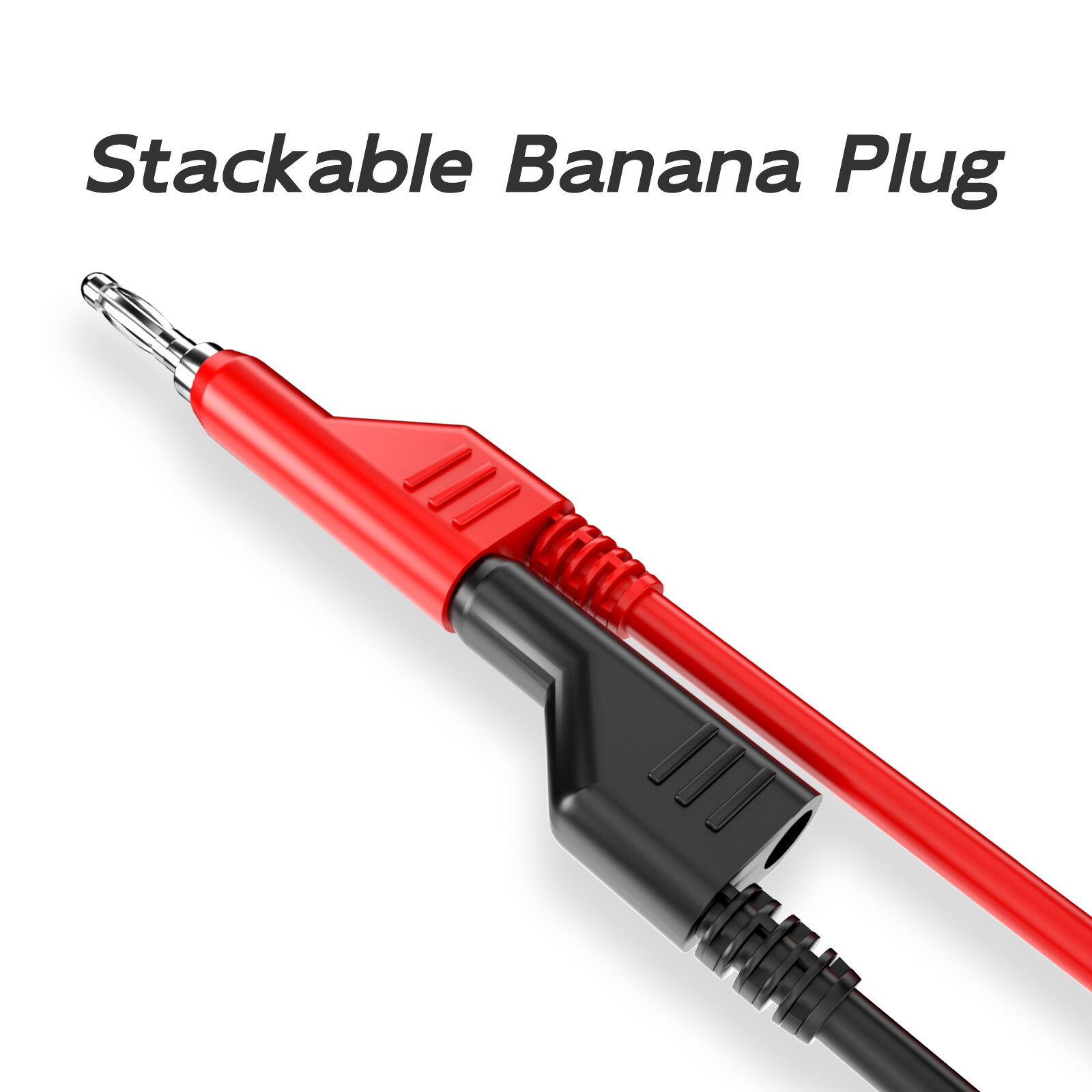 Banana to Hook Test Leads 10PCS 4mm Stackable Banana Plug to Test Hook Clip