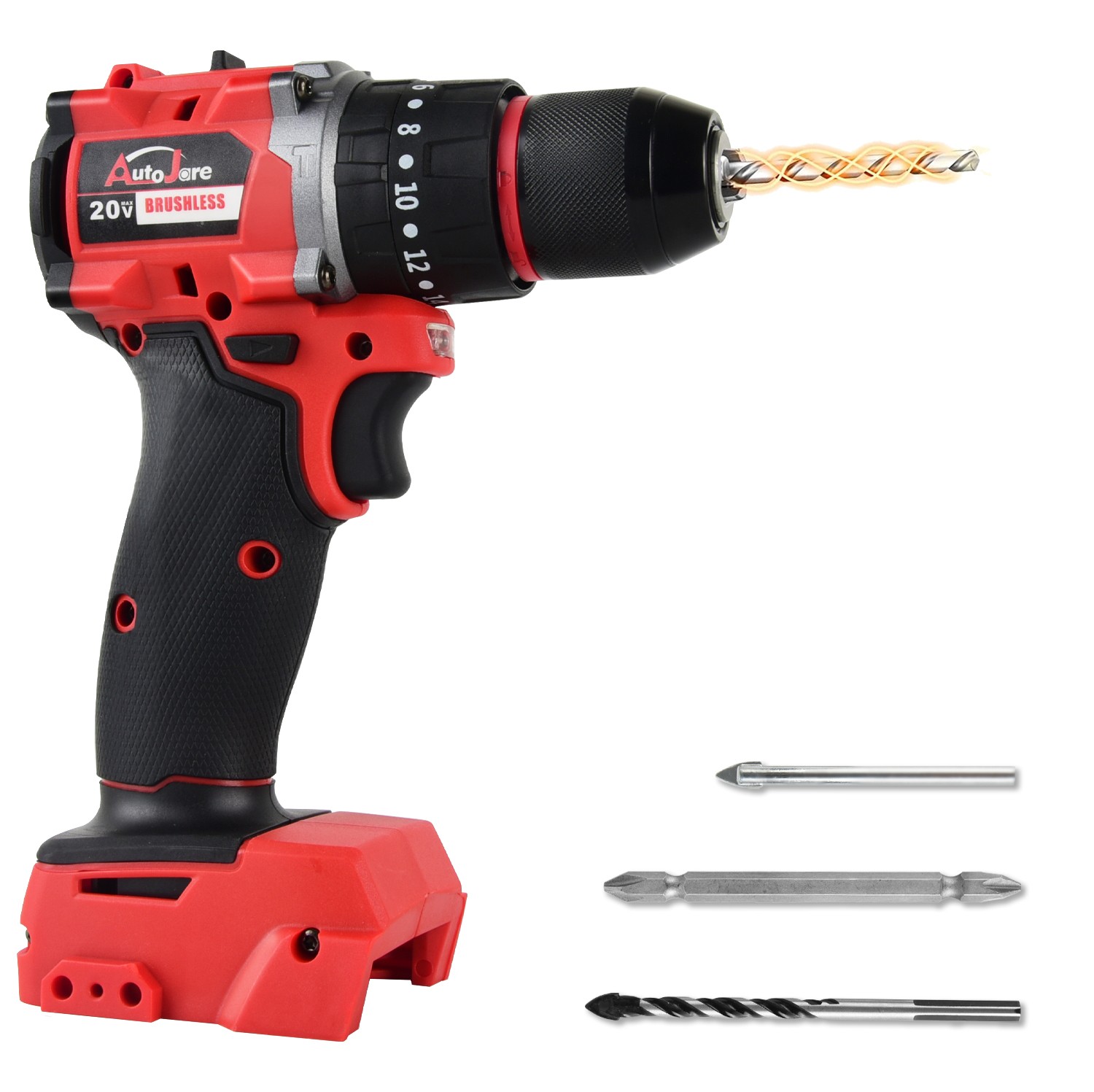 For Milwaukee 18V Battery Brushless Cordless Impact Hammer Drill Screwdriver