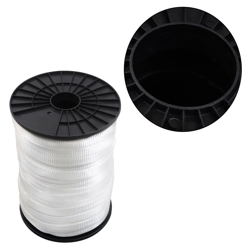 Mule Tape Flat Rope Polyester Pull Tape Gardening Commercial Electrical White