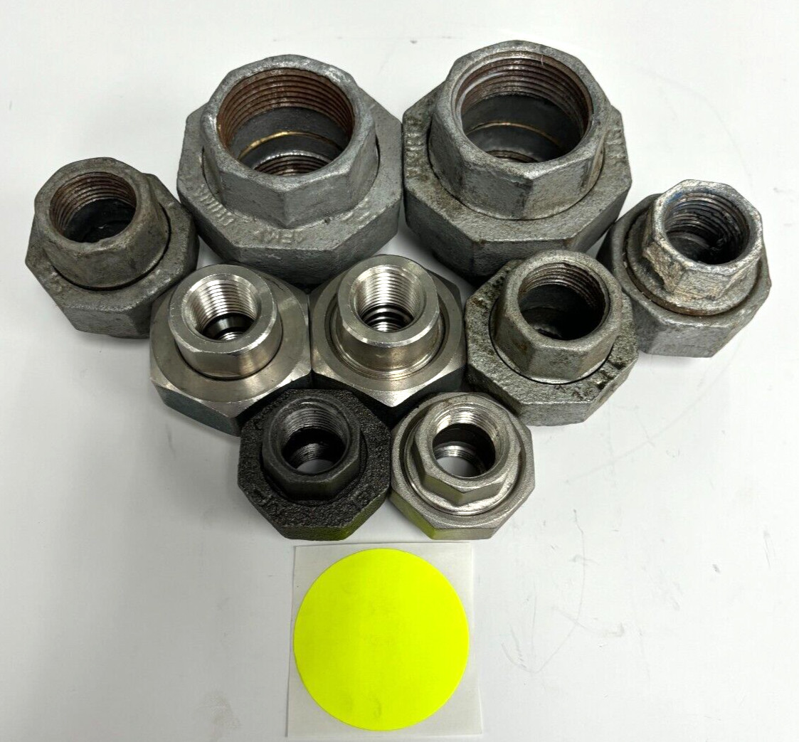 ASSROTED LOT OF UNION PIPE FITTING (9COUNT)