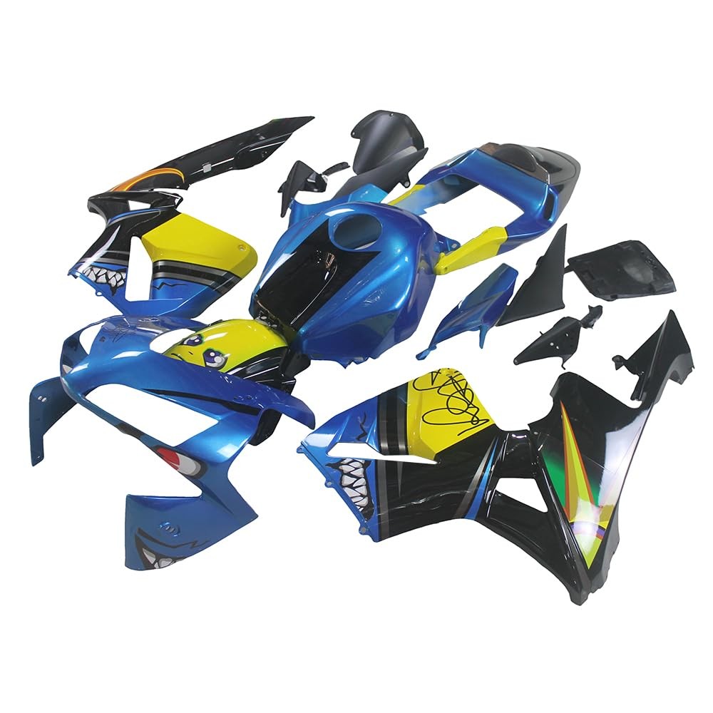 ABS Plastic Fairing Kit for Honda CBR600RR F5 2003 2004 Blue Shark Attack