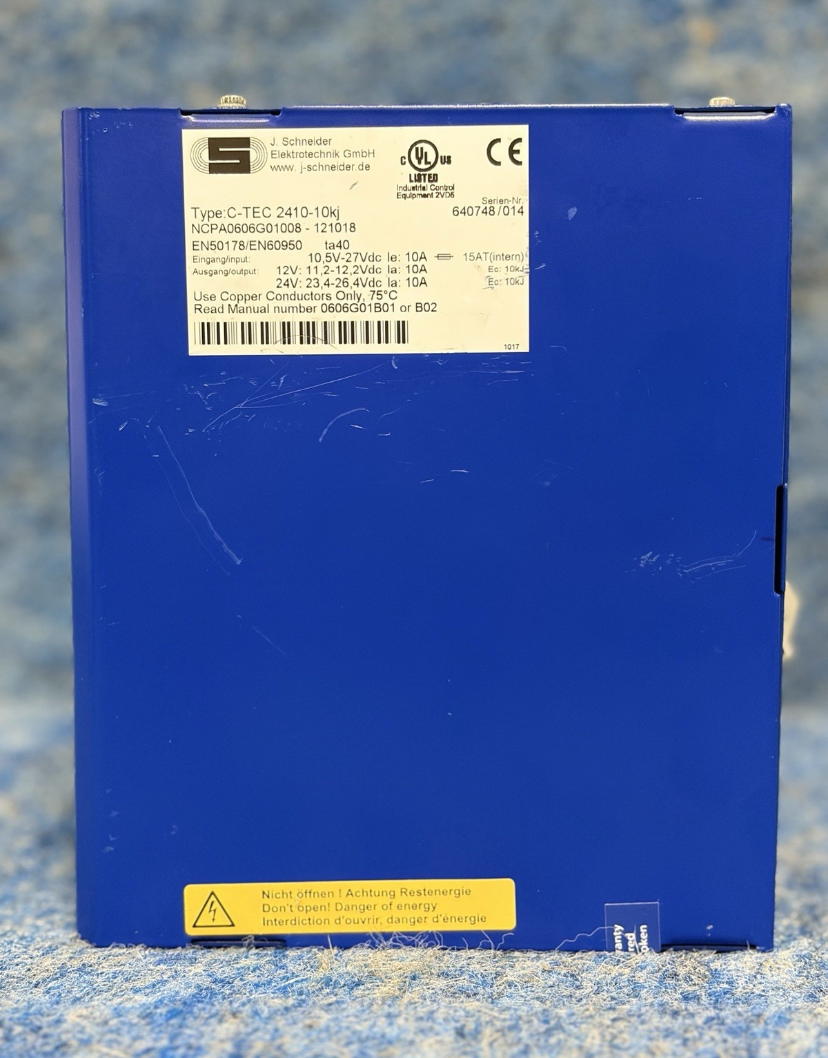 J.Schneider C-TEC 2410-10KJ Power Supply