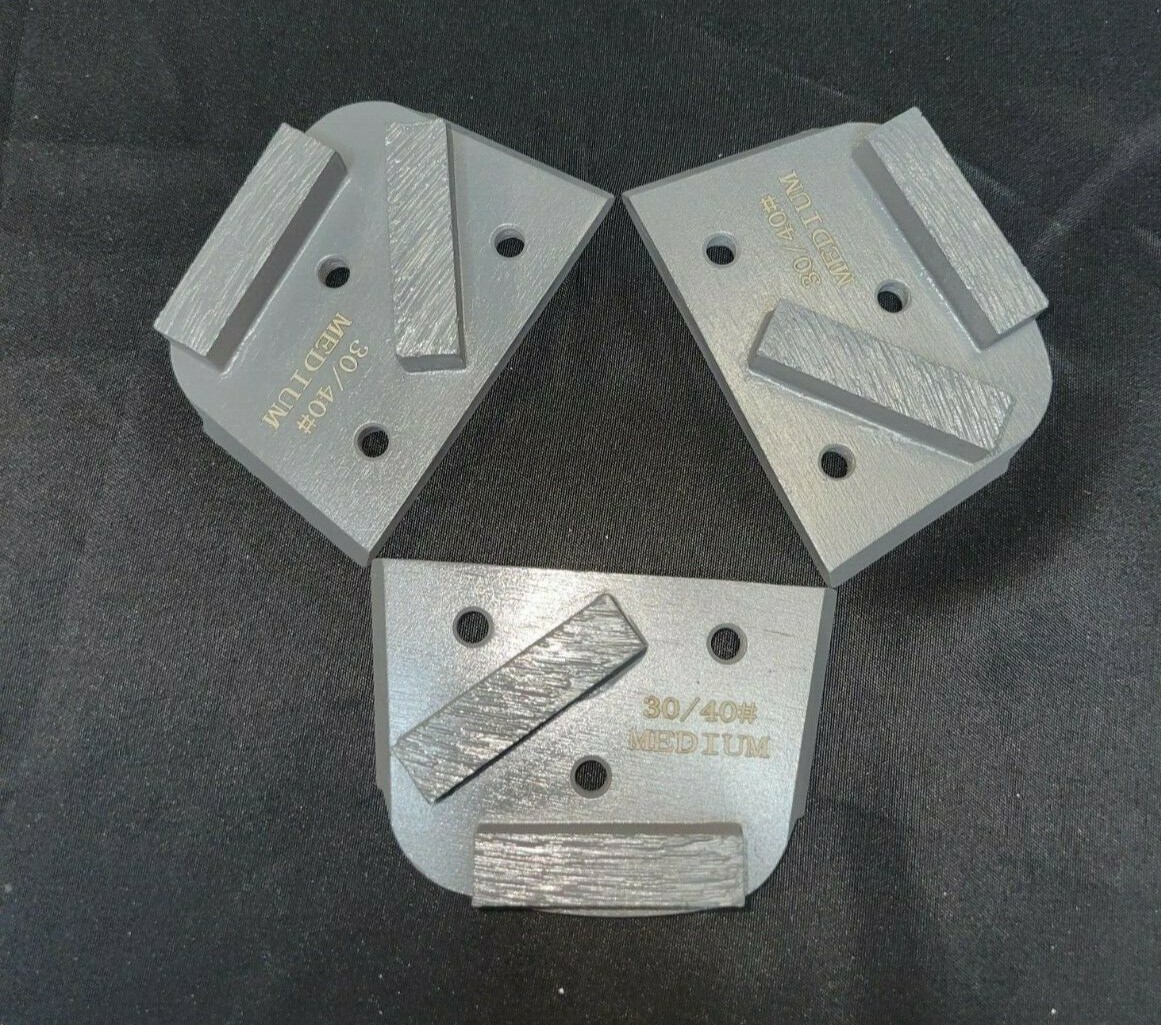 3 30/40 grit medium bond trapezoid diamond inserts concrete Lavina 2 segments