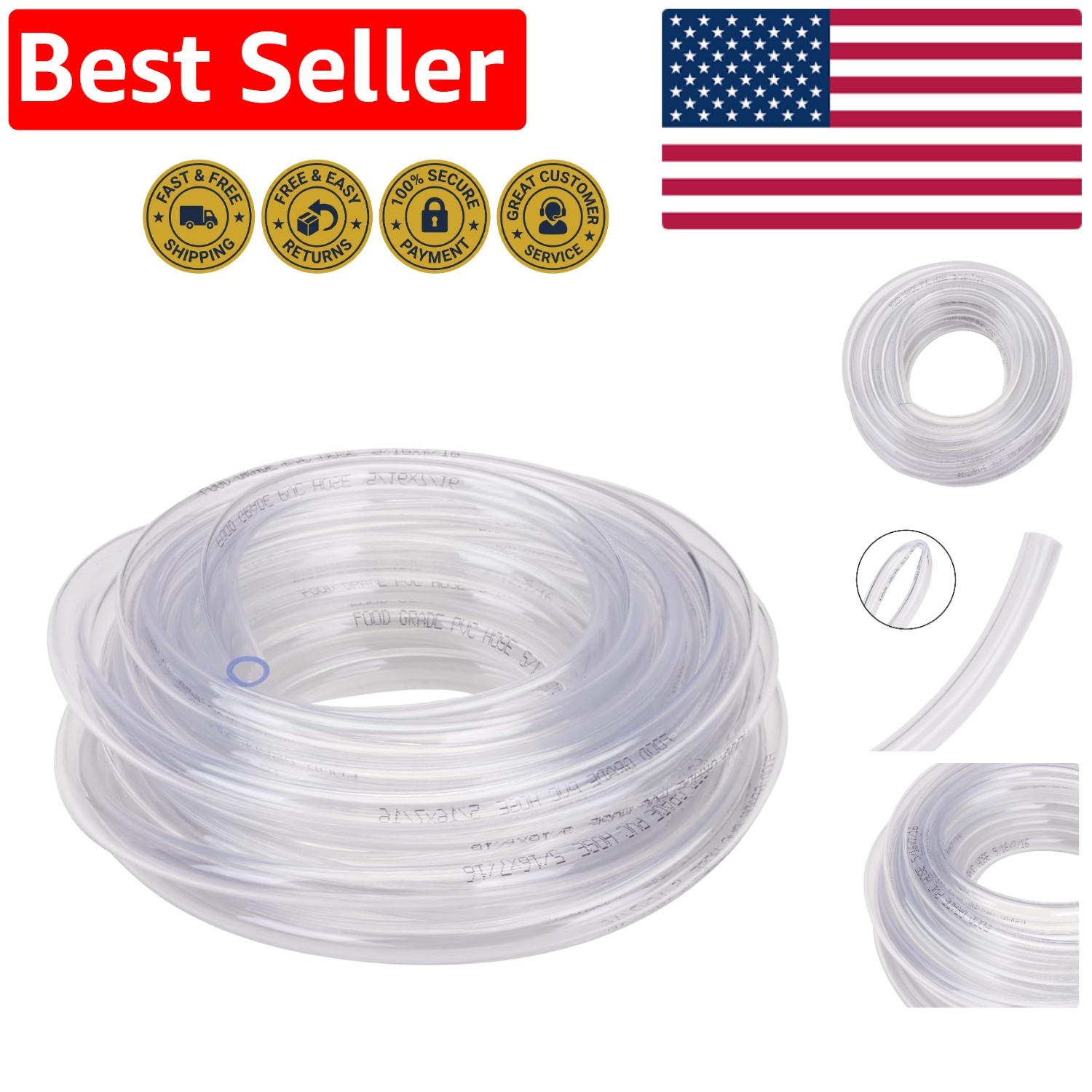 BPA-Free 25ft PVC Tubing – Flexible Homebrew Hose for Beverage Dispensing