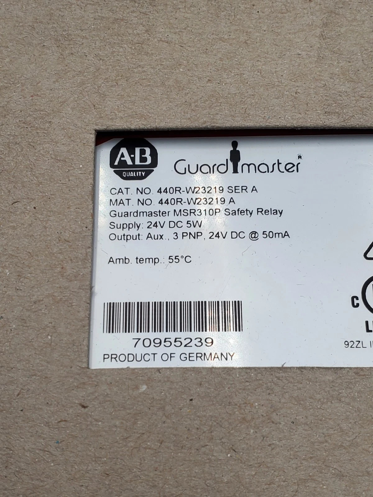 Surplus Pre-Owned Allen Bradley 440R-W23219/A Guardmaster Safety Relay
