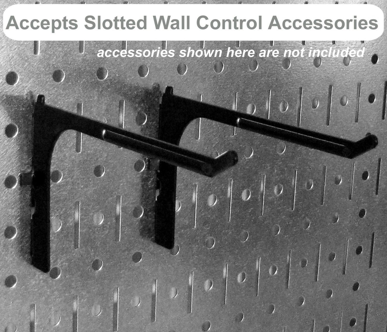 Black Metal Pegboard Set – (2) 32″ x 16″ Wall Panels for Tools & Organization