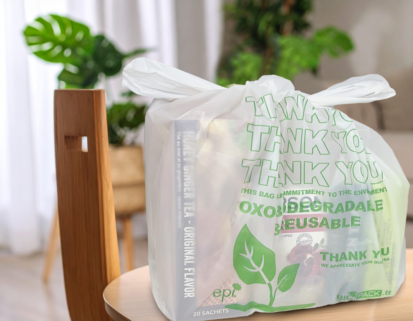 Bags T-Shirt Thank You Plastic Grocery Store Shopping Carry Out Bags 50 PACK