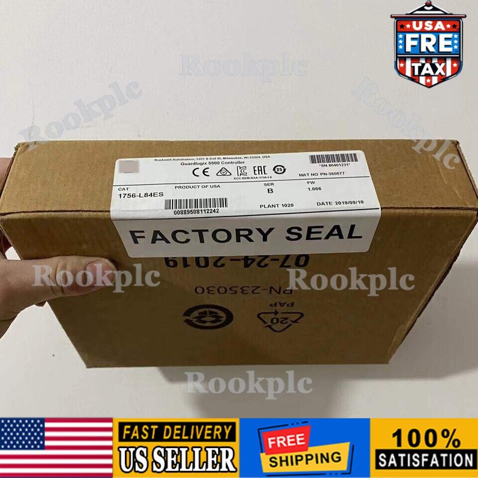 New Sealed AB 1756-L84ES GuardLogix 5580 Controller 1756L84ES US Free Tax