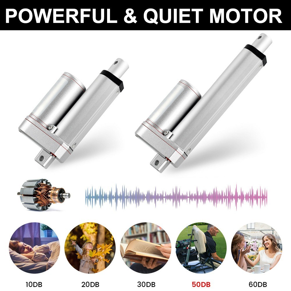 DC 12V 12″ inch Linear Actuator W/ Wireless Remote Controller for Electric Power