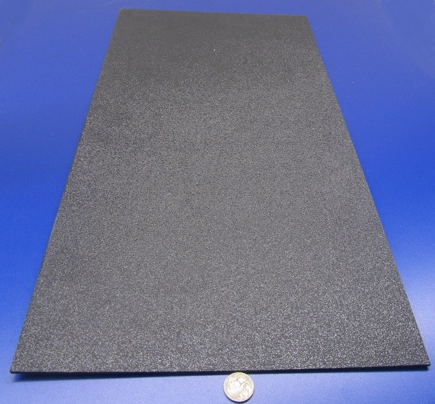 Black ABS Sheet 1/8″ (.125″) X 12″ X 24″ Haircell Textured One Side, 2 Units