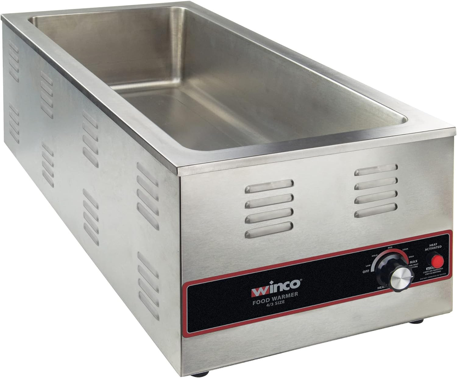 Electric Portable Food Pan Warmer, 1500 W, 120V, 4/3 Size
