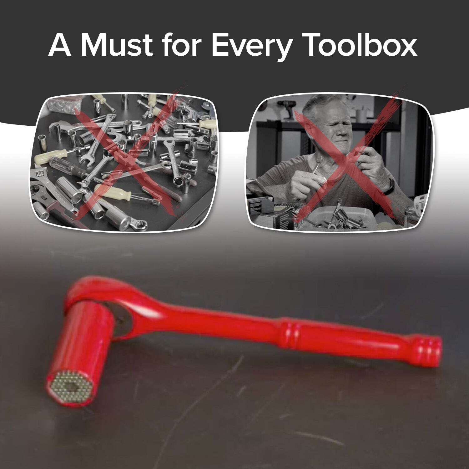 Red Dog Socket AS-SEEN-ON-TV w/ Bonus Drill Adapter Use with Most Socket