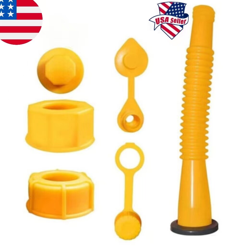 Replacement Gas Can Spout Nozzle Vent Kit for Plastic Gas Cans Old Style Cap