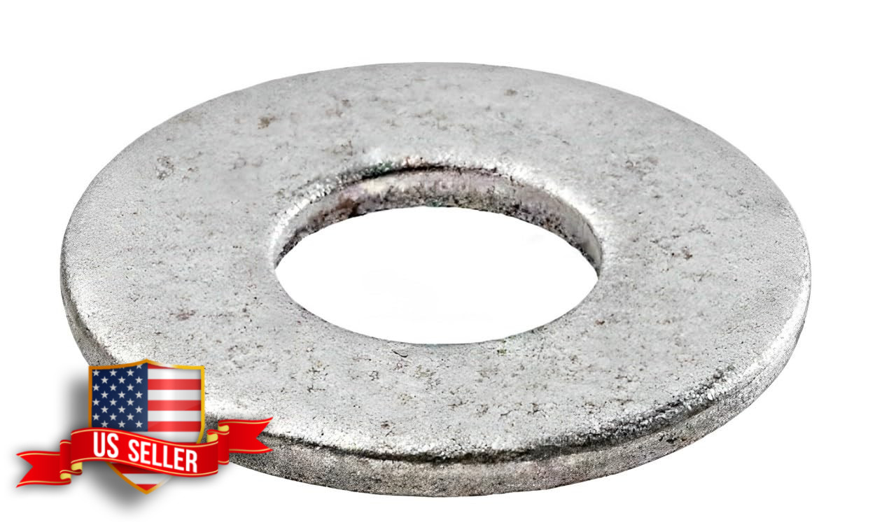1/2″ Thick Flat Washer 100 Pack Hot Dip Galvanized Steel Industrial Grade