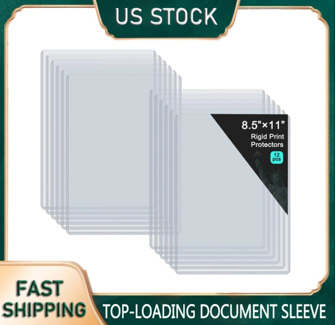 8.5 11 X Hard Plastic Sheet Protectors Print Rigid Protectors Clear Waterpro