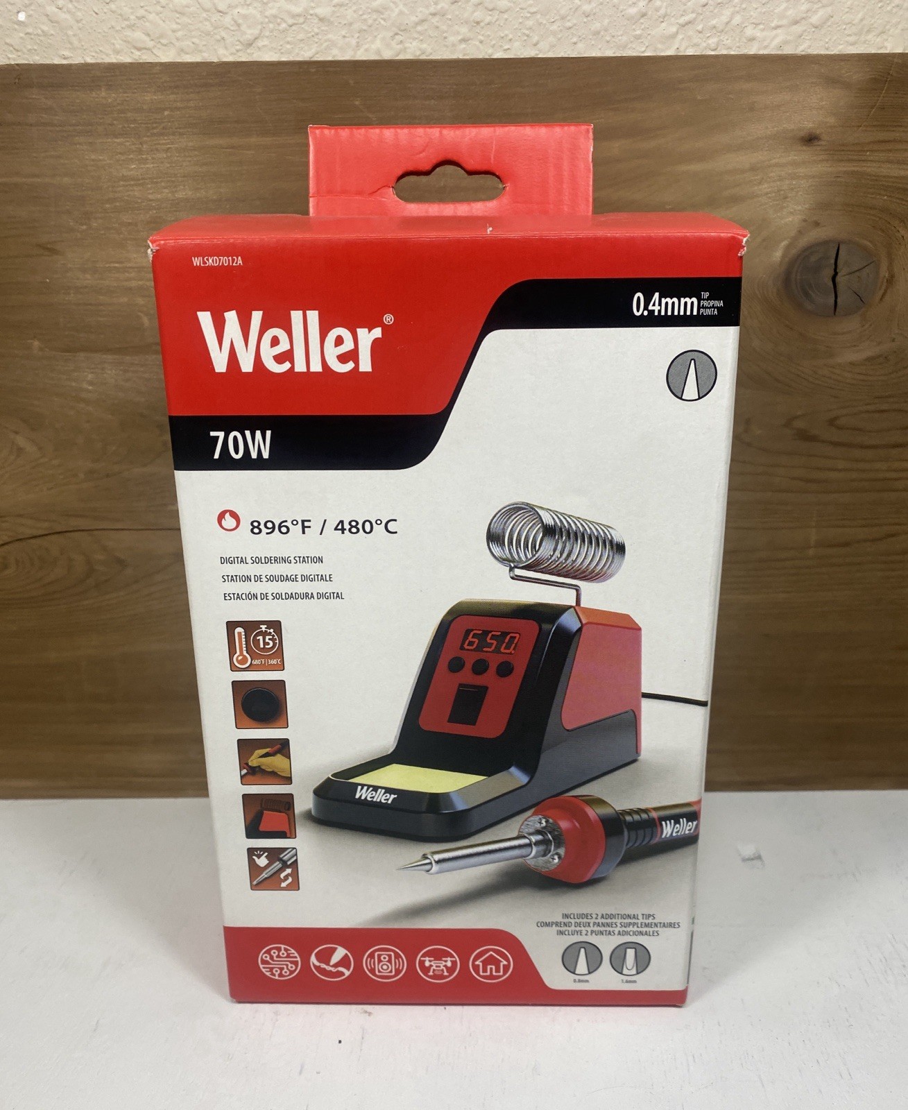 Weller WLSKD7012A Digital Soldering Station, 70W Digital, Precision Iron, 120V