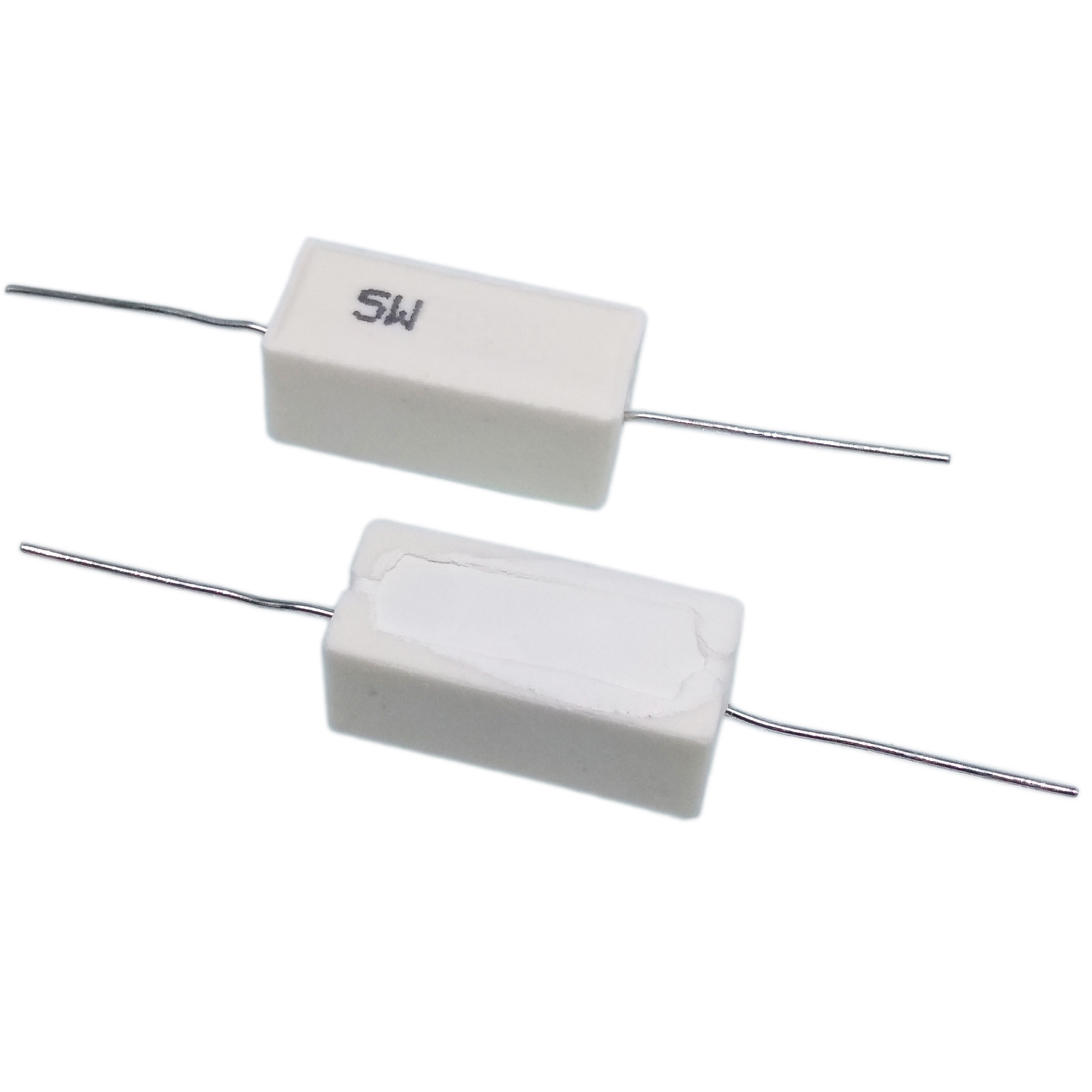 US Stock 10pcs 100 ohm 100RΩJ 5 watt Axial Ceramic Cement Power Resistor 5W
