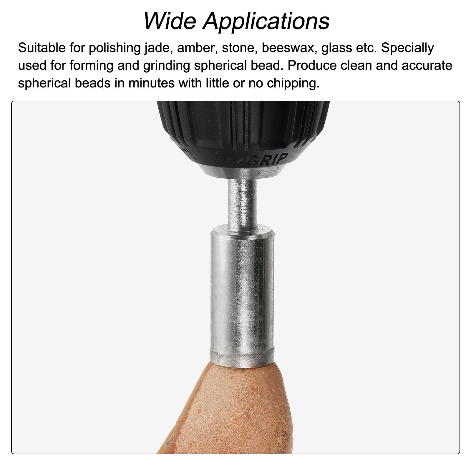 25mm 100 Grits Diamond Mounted Point Spherical Concave Head Bead Grinding Bit