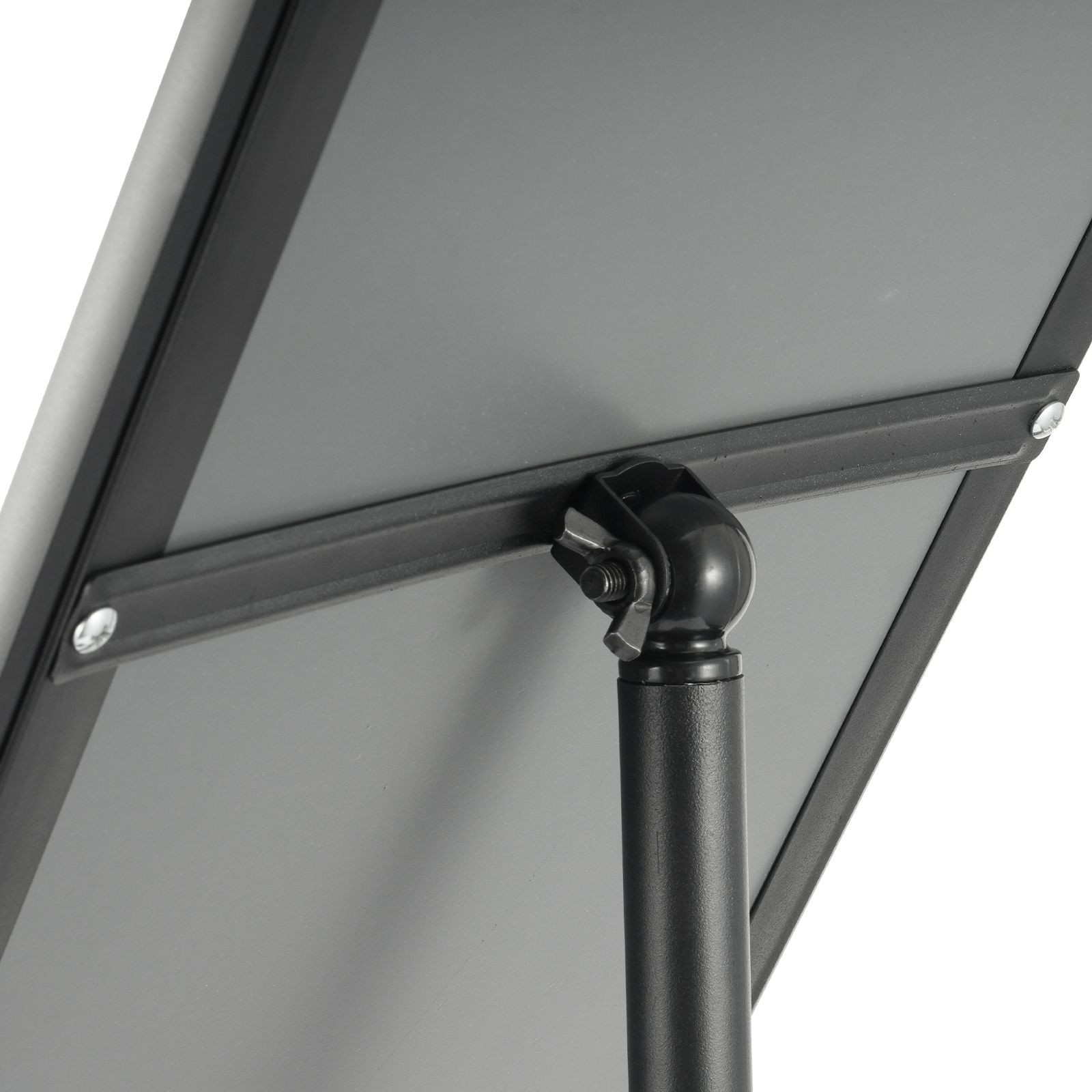 8.5x11in Floor Sign Stand: Adjustable Height, 360° Rotation, Sand/Water Base
