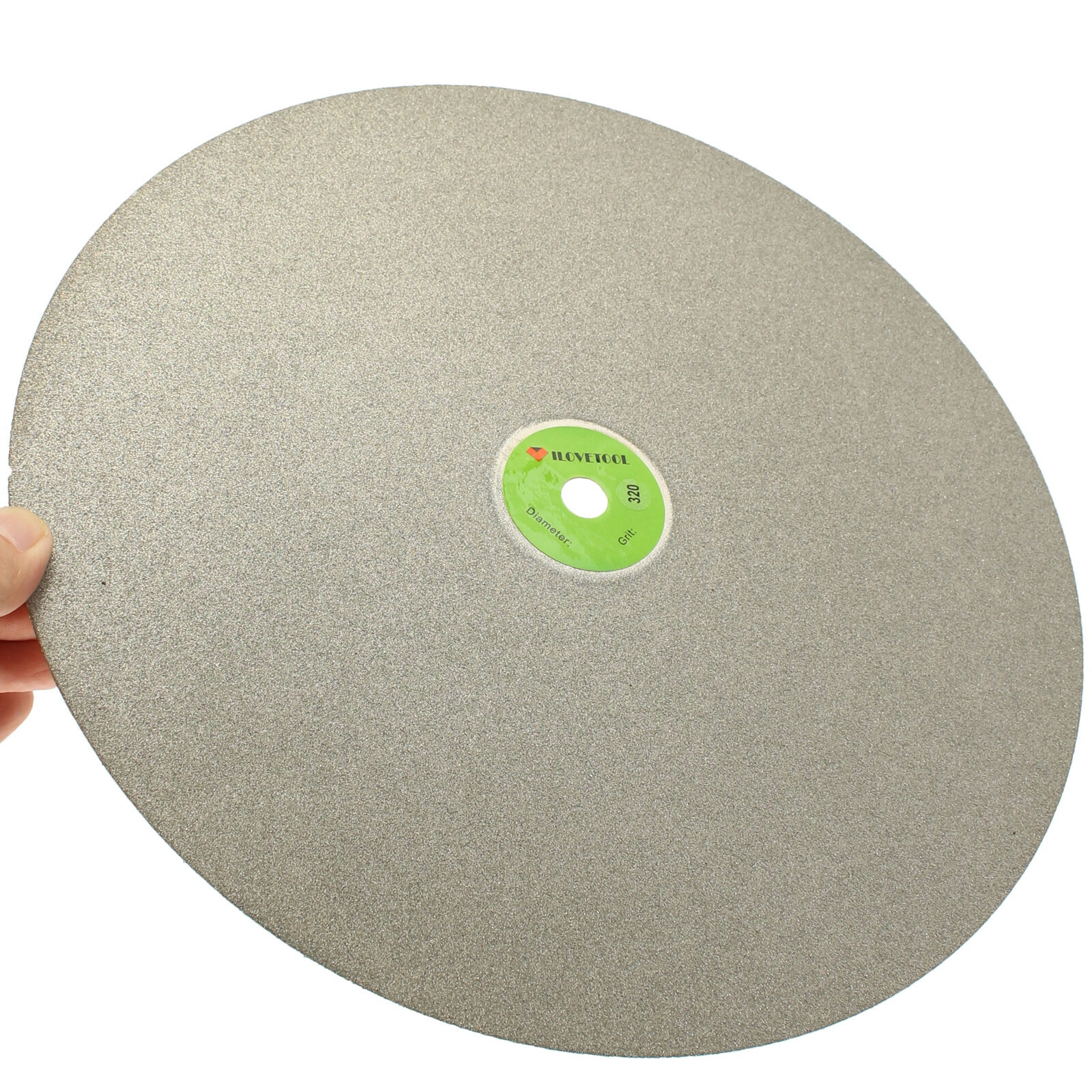 Grit 320 Diamond coated 16″ inch Flat Lap wheel Lapidary lapping polishing disc