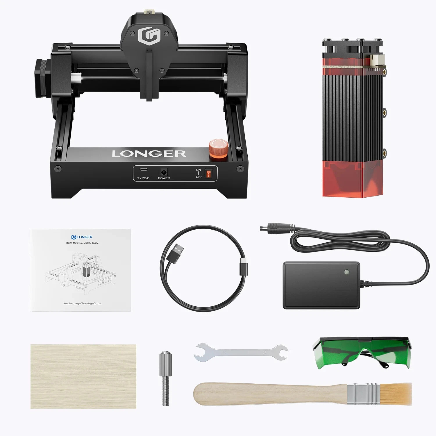 longer RAY5 Mini 3.5W 130×140 mm Work Area Laser Engraving Portable 12000mm/min