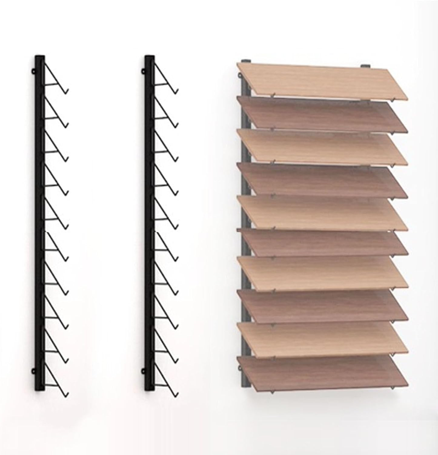 Wall Mounted Floor Tile Storage Rack, 10-Layer Porcelain Sample Display Stand, 5