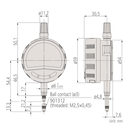 Mitutoyo Digimatic Indicator ID-C0512NXB 543-700B ABS IP42 12.7mm