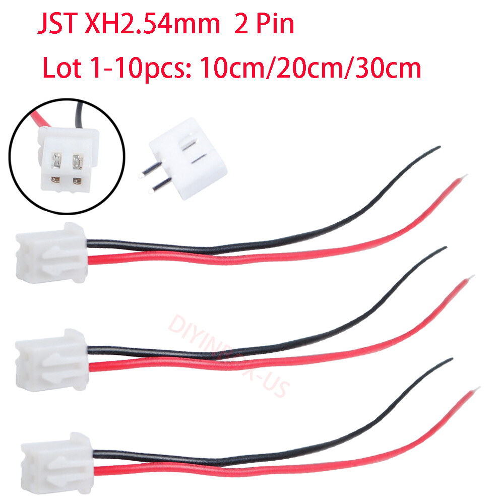 JST XH2.54mm 2 Pin Singleheaded Wire Cable Connector Set Male Female PCB USA!