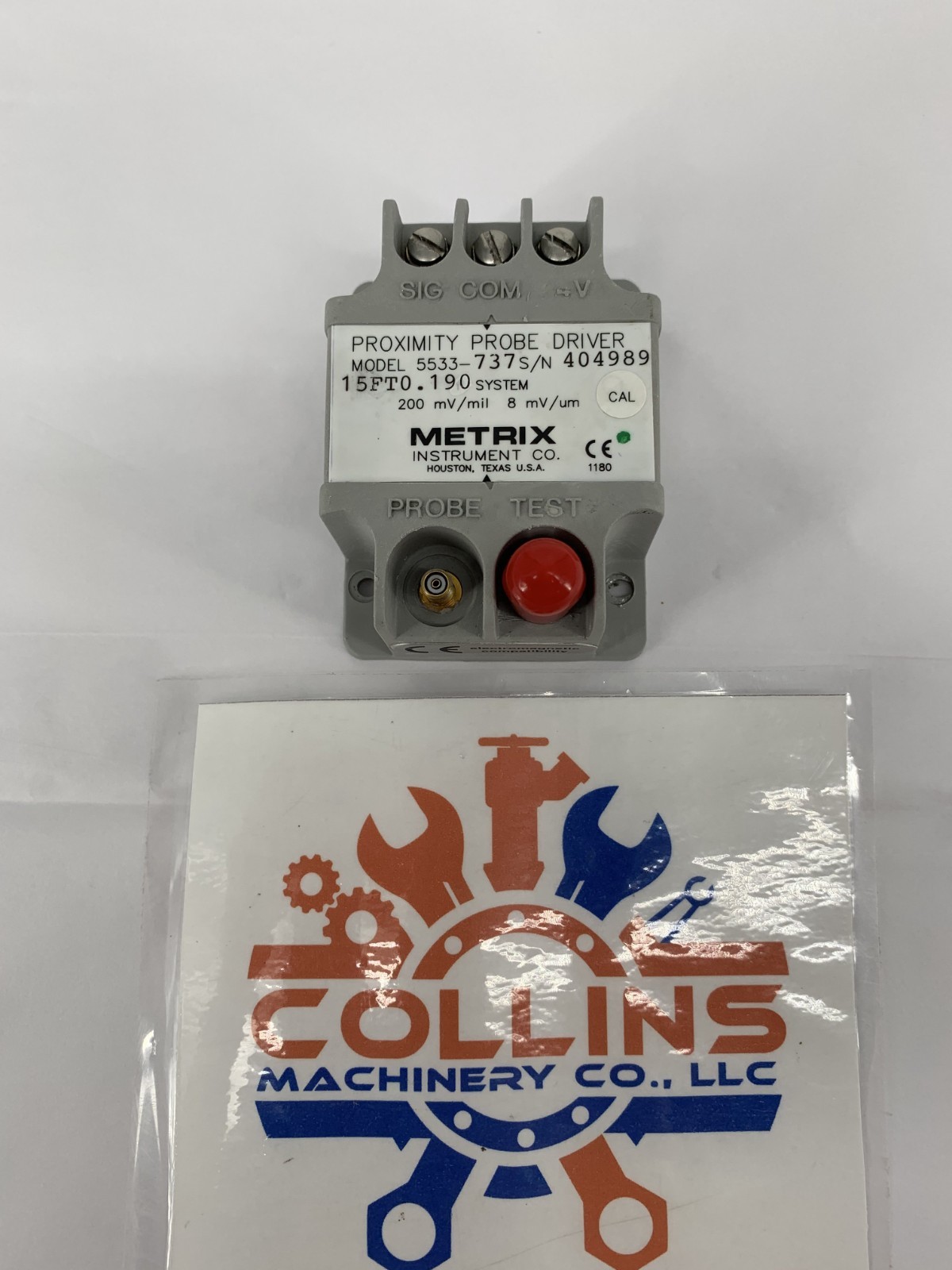 Metrix 5533-737 Proximity Probe Driver 15FT0.190 System 200mVMil 8.0 mV/µm