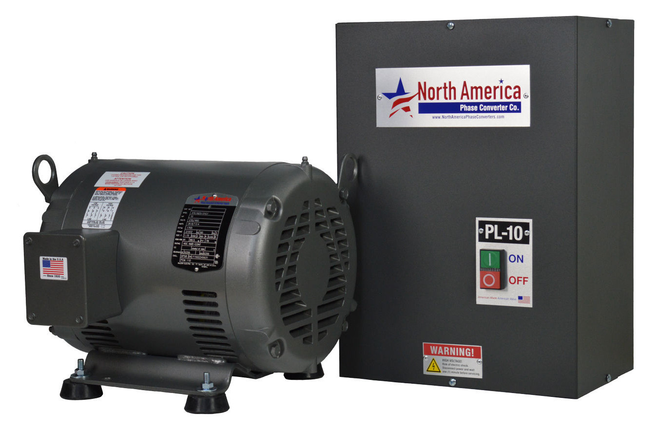 UL-10-T Pro-Line UL-Listed 10HP Rotary Phase Converter w/ TEFC motor