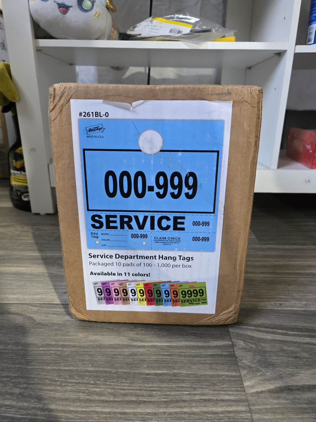 Service Dispatch Numbers RL78 Style Mirror Hang Tags Numbered (Blue, 000-999)
