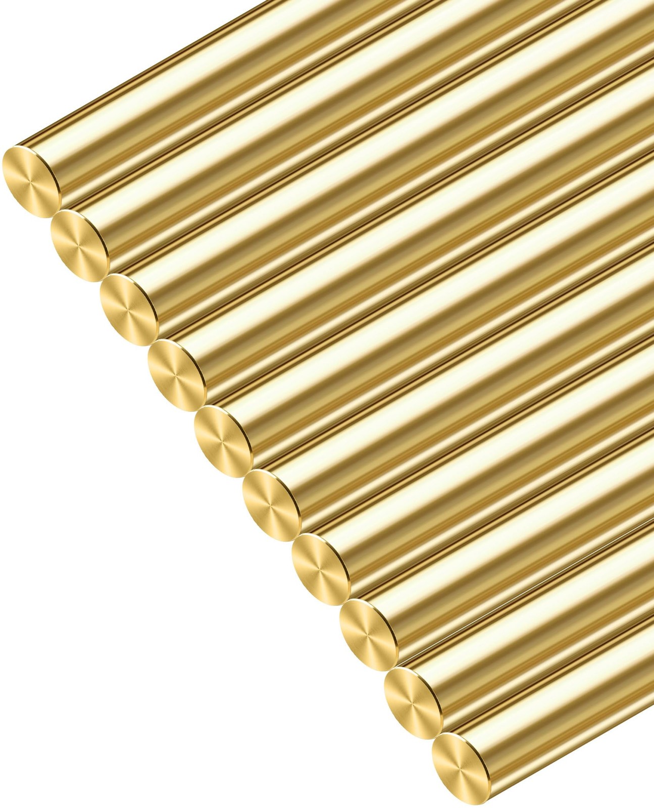 1/8 inch Brass Rods 1/8 x 12 in 10 Pcs for Knife Making Knife Handles Pins Stock