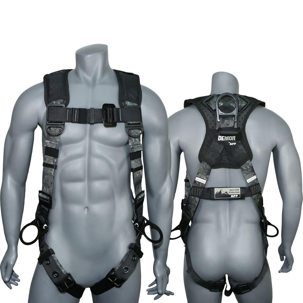 AFP Camouflage Universal Fall Protection Ergonomic Comfort Safety Harness, Soft