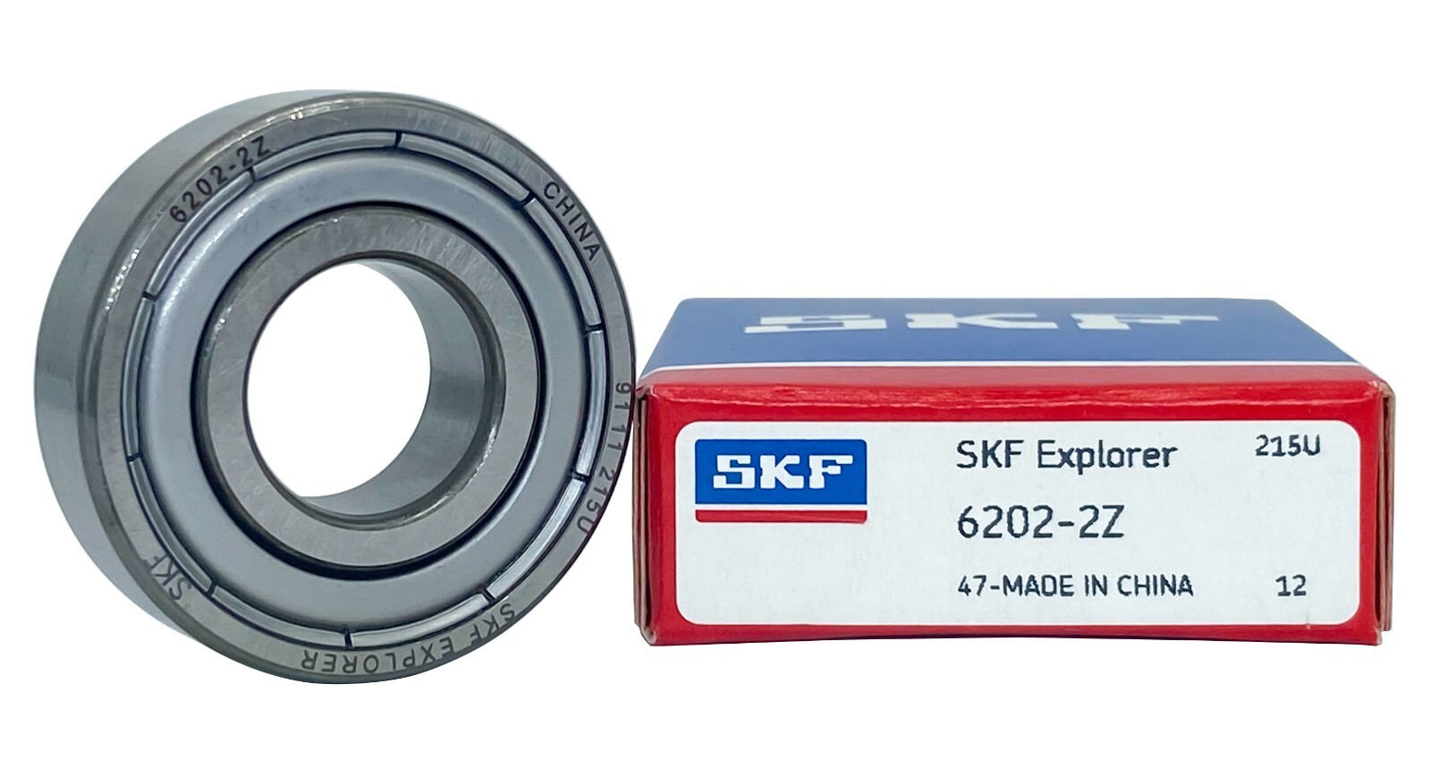 (2 PACK) SKF 6202-2Z 15X35X11MM Double Metal Seal Ball Bearings 6202ZZ