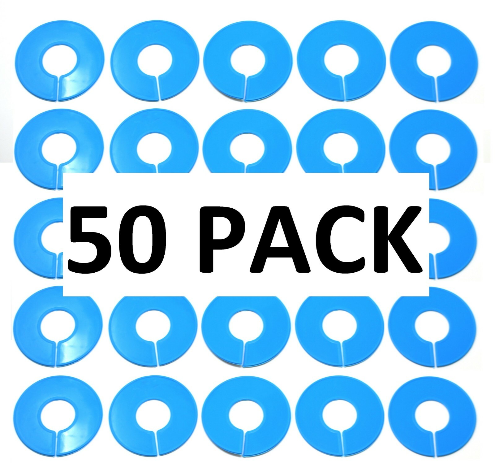 Blue Round Plastic Blank Rack Size Dividers – Multi-Pack