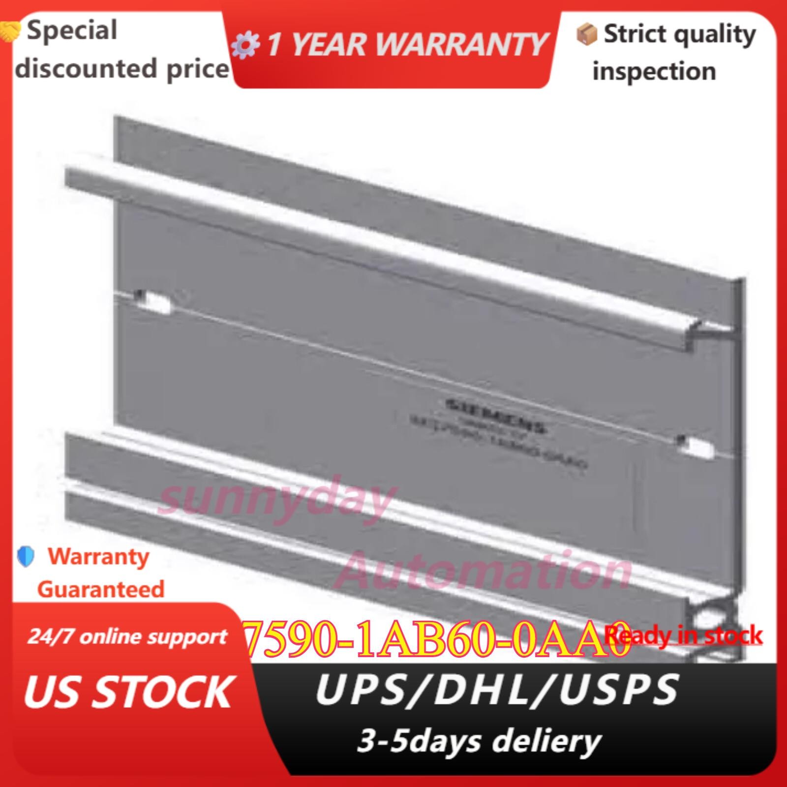 New Siemens S7-1500, mounting rail 160 mm 6ES7590-1AB60-0AA0 6ES7 590-1AB60-0AA0